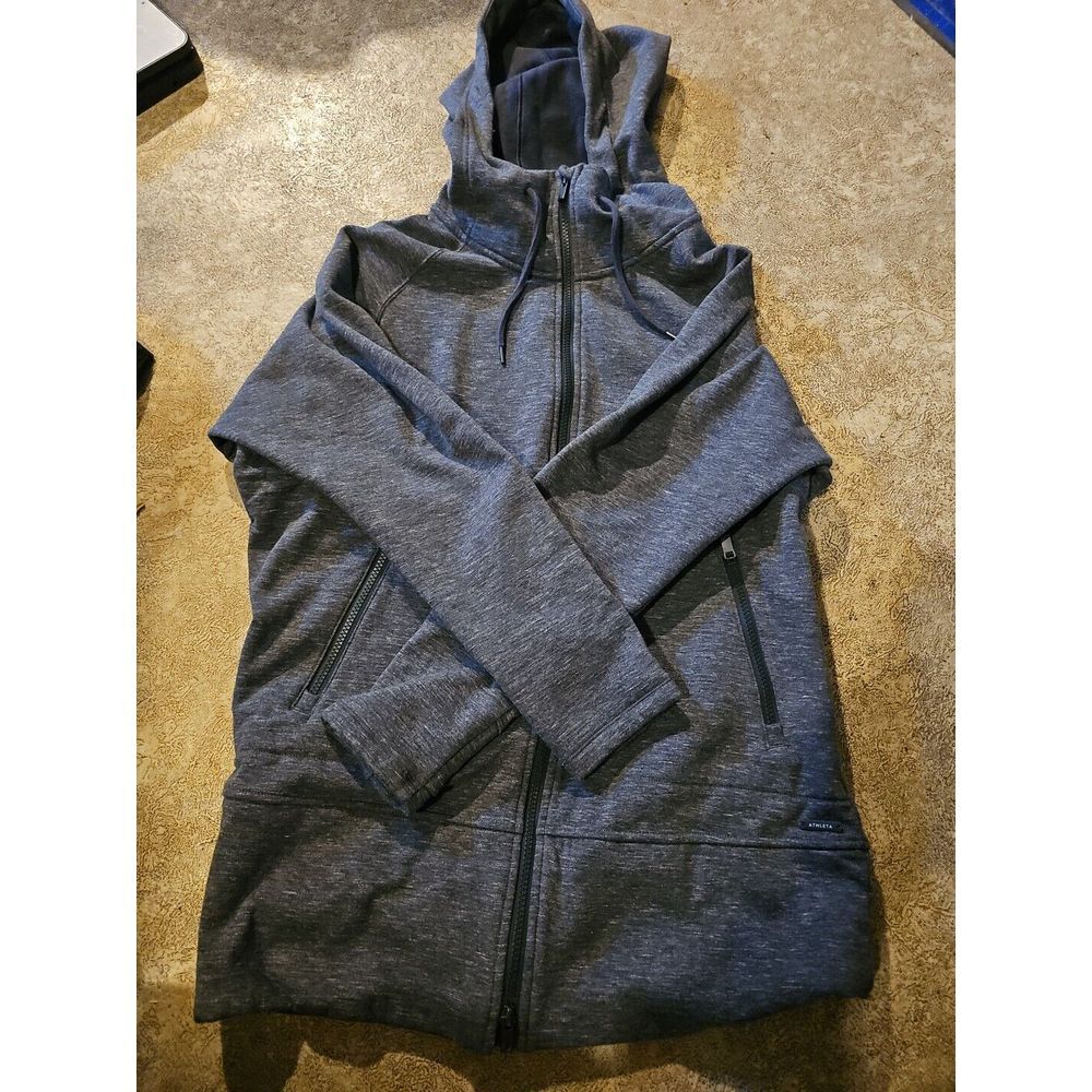 Athleta Grey Full Zip Hoodie/Jacket size MP